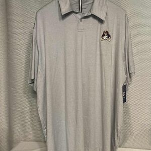 Champion Light Gray East Carolina Men's Polo Shirt
